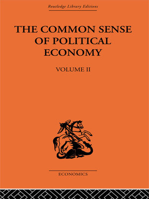 cover image of The Commonsense of Political Economy